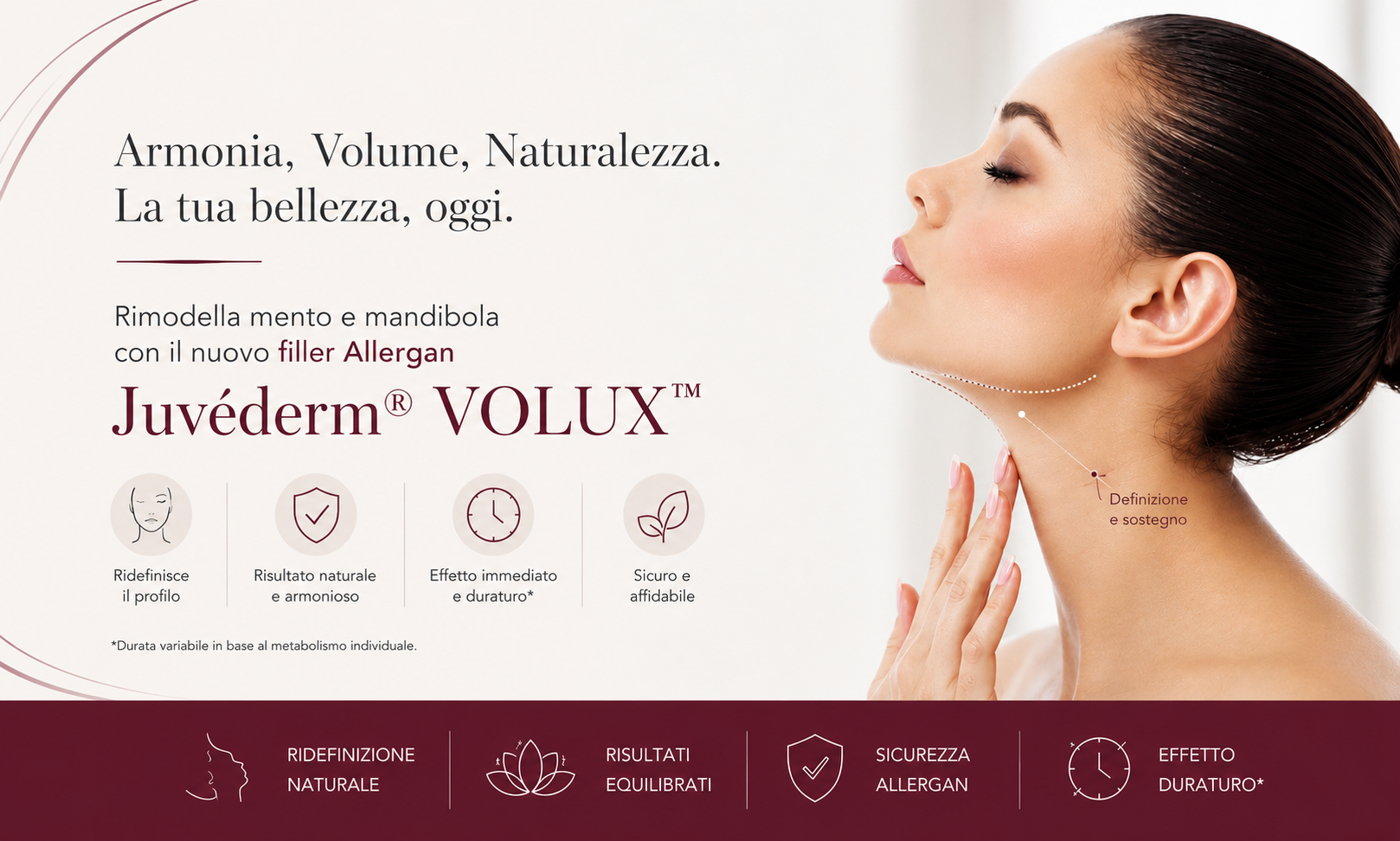 Rimodellamento del mento con bio-filler Volux Filler-Allergan-Juvederm-Volux